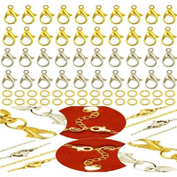 Diy Crafts 40 Pcs, Gold, Alloy Lobster Claw Clasps With Open Jump Rings,Necklace Fasteners Hook For Diy Jewelry Maki (40 Pcs, Gold)