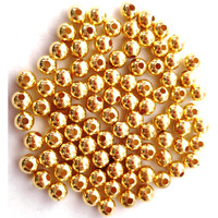 Get-Set-Go! 2000 Ball Beads Gold Color Plastic Beads For Jewellery Making, Arts And Crafts Work, Necklace, Bracelet Earring Diy Kit (Ball-3Mm)