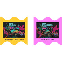 Prokart Lifaura Pakka Rang Fabric Permanent Dye Color Kit Pack Of 6 Sachets (5G Each 30G Pack) With 30G Dyfixershadea-002 Golden Yellow02 & Baby Pink18 Each Color 3 Sachets