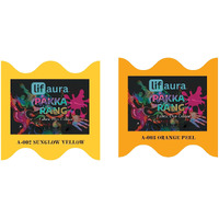 Prokart Lifaura Pakka Rang Fabric Permanent Dye Color Kit Pack Of 6 Sachets (5G Each 30G Pack) With 30G Dyfixershadea-002 Golden Yellow02 & A-003 Orange Each Color 3 Sachets