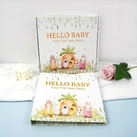Snowie Soft 100 Page Baby Memory Book Cute Bunny Hard Cover Baby Record Book Pregnancy Journal Photo Scrapbook Album Baby Milestone Book Baby Shower Gift New Mom Gifts