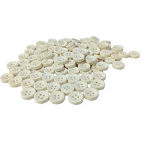 Aakriti 4 Hole 10 Mm Polyester Round Buttons For Men/Women Shirt (White) (300)