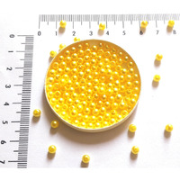 Gosetget! 1500 Beads Yellow Round Multi Color Pearl/Moti Beads For Jewelry Making (4Mm-Yellow)