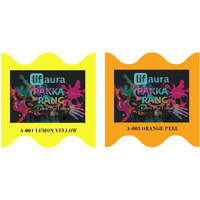 Prokart Lifaura Pakka Rang Fabric Permanent Dye Color Kit Pack Of 6 Sachets (5G Each 30G Pack) With 30G Dyfixershadea-001 Lemon Yellow01 & A-003 Orange Each Color 3 Sachets