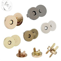 Diy Crafts Pack 4 Pcs, Gold, Magnetic Snap Fasteners Clasps Buttons Handbag Purse Wallet Craft Bags Parts Accessories Pick Colors Packag (Pack 4 Pcs, Gold)