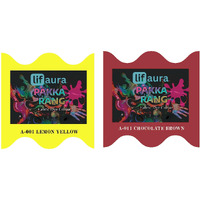 Prokart Lifaura Pakka Rang Fabric Permanent Dye Color Kit Pack Of 6 Sachets (5G Each 30G Pack) With 30G Dyfixershadea-001 Lemon Yellow01 & Brown11 Each Color 3 Sachets