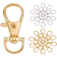Diy Crafts Pack Of 10 Pcs, Gold, Metal Lobster Claw Clasps Swivel Lanyards Trigger Snap Hooks Strap 35X13Mm For Keychain, Key Rings, Diy Bag (Pack Of 10 Pcs, Gold)