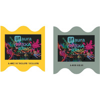 Prokart Lifaura Pakka Rang Fabric Permanent Dye Color Kit Pack Of 6 Sachets (5G Each 30G Pack) With 30G Dyfixershadea-002 Golden Yellow02 & Steel Grey16 Each Color 3 Sachets