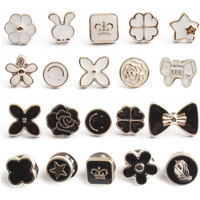 Buransh Women Shirt Brooch Pins 20Pcs Mini Cover Up Enamel Safety Lapel Pins Buttons Sweater Shawl Clips For Coat Dress Clothes Decoration (1, 20Pcs Brooch Buttons)