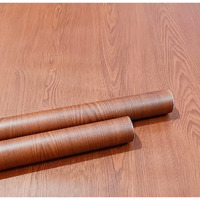 Kashival Wooden For Furniture Oil-Proof Kitchen Backs Plash Wallpaper Self-Adhesive Wall Sticker Anti-Mold & Heat Resistant For Walls Cabinets Drawers & Shelves Aluminium Foil Stickers Peel And Stick Wooden Contact Wallpaper (Size 60*200 Cm) (Light Wooden A8)