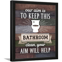 Chaka Chaundh - Bathroom Poster With Frame - Washroom Quotes Framed Poster - Toilet Quotes Wall Hanging - Bathroom Rules Poster - 14 X 11 Inches