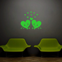 Dreamkraft Glow In The Dark Kids Room Decor Radium Sticker (Green, 17X25 Cm)