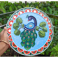 Aarya Ovation Lippan Art Wall Hanging For Home Decoration/Living Room/Kids Room/Garden Dcor.Peacock