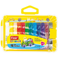 Flair Creative Series Colouring Oil Pastels Box Pack | Triangular Shaped Colour Pastels | Bright & Strong Colouring Kit | Non-Toxic Colouring Kit Safe For Children | Pack Of 3