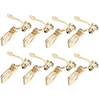 Artibetter 8Pcs Earring Clip Backs Diy Earring Base Clips Triangle Clip- On Earring Converter Components Findings Jewelry Making Tool Golden