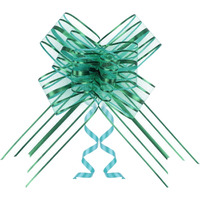 Pandeji 50Mm Organza Pull Bow Ribbon 6Inch Size For Christmas, Party Birthday Gift, Ribbon Bows For Wrapping Boxes Or Flower Decorations (Green Color, 20Pc Pack)