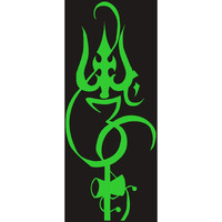 Dreamkraft Decorativ Shiva Glow In Dark Religious Radium Sticker For Wall Decor (Green, 25X17 Cm)
