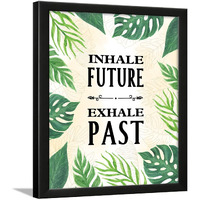 Chaka Chaundh - Yoga Quotes Frames - Meditation Quotes Wall Frame - Yoga Wall Frames - Yoga Wall Decor - Yoga Wall Art - Yoga Posters For Wall - (13.6 X 10.6 Inches) (Inhale Future - Natural)