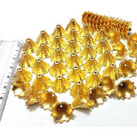 Get-Set-Go! Golden Color Bells For Decoration Christmas Plastic Beads (150 Pcs) For Jewellery Making, Arts And Crafts Work, Necklace, Bracelet Earring Diy Kit (Bells)