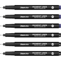 Aristo Precision Pigment Liners Fineliner Set 2 Fine Tip Drawing Pens For Artists 3 Eachwaterproof Archival Black Ink Ideal For Illustrations Sketching Technical Drawing