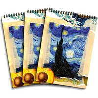 Tinywalk Sketch Book A3 (Set Of 3) (50 Sheets/100 Pages - 120 Gsm Paper - Wooden Cover) Art Journal For Traveling Sketch Pad For Adults