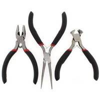 Diy Crafts Design # No 2, Pack Of 3 Pcs, Set Of 3 Jewellery Making Craft Diy Pliers Tool Set- Flat Head Top Cut(Design # No 2, Pack Of 3 Pcs)