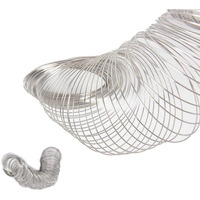 Diy Crafts 100X, Silver, Jewelry Wire, Silver Tone Only Memory Beading Wire Bracelet Rigid Steel For Wire Wrap Make Jewellery Bracelet Jeweller (100X, Silver)