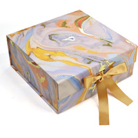 Rbs- Medium Gift Box (26X26X10Cm) Decorative Gift Box For Packing Multipurpose Gift Hampers (1 Pack) Gift Boxes Empty Holds Upto (8Kg) Foldable Hamper Boxes (Marble Magic)