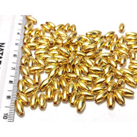 Get-Set-Go! Golden Color Plastic Beads (600 Pcs) For Jewellery Making, Arts And Crafts Work, Necklace, Bracelet Earring Diy Kit (Wheat)