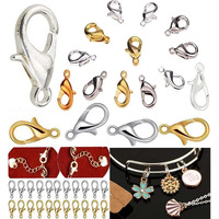 Diy Crafts 10 Pcs, Nickel Silver, Jewellery Making Lobster Clasps Claw Hooks For Necklace And Brac (10 Pcs, Nickel Silver)