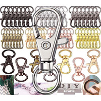 Diy Crafts 5 Pcs, Nickel Silver, 5 Pcs, Swivel Clasps Lanyard Snap Hooks Keychain Clip Hook Metal Lobster Claw Clasps Swivel Lanyards Snap Hooks Strap Lanyard Clips For Keychain(5 Pcs, Nickel Silver)