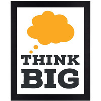 Interio Crafts Think Big Motivational Framed Poster For Office And Home Decoration-Inspirational Framed Poster For Office (Frame Size :13"X10" Inches)
