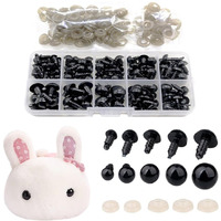 100Pcs Safety Eyes For Crochet, 6Mm/8Mm/9Mm/10Mm/12Mm Stuffed Crochet Eyes With Washers, Plastic Black Crochet Eyes, Crochet Safety Eyes For Teddy Bear, Crochet Toy, Stuffed Doll And Plush Animal