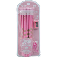 On Shoppy (Label) Dongdong Dark 12 Pencil Set For Sketching, Writing And Crafting For Children With Sharpner And Grips (Pack Of 1)