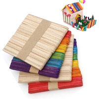 Kraftella Combo Of Ice Cream Wodden Sticks For Crafts And Projects, Natural Colored Wood Wax Sticks, Popsicle Stick Crafts For Kids, Wood Sticks, Sticks For Crafting (200 Colored And 200 Natural)