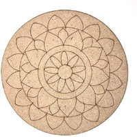 Adikala Engraved Mandala Mdf Base For Diy | 8.Inch_(Set Of 6)