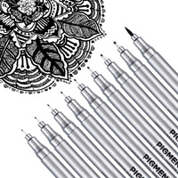 EsKube Black Fineliner Micro-Pen - Waterproof Archival Ink Micro Fine Point Drawing Pens For Sketching Anime Manga Comic Artist Illustration Bullet Journaling Technical Drawing Scrapbooking
