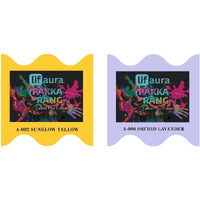 Prokart Lifaura Pakka Rang Fabric Permanent Dye Color Kit Pack Of 6 Sachets (5G Each 30G Pack) With 30G Dyfixershadea-002 Golden Yellow02 & Lavender06 Each Color 3 Sachets