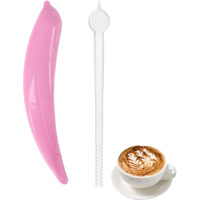 Kruvad Electric Spice Pen Coffee Art Pen For Latte & Food Art Make Creative Messages & Drawings With Coffee Ground Designer Latte Art Pen Coffee Decoration Tool [14X3X1 Cm]