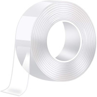 Fedora Double Sided Tape Heavy Duty - Multipurpose Removable Traceless Mounting Adhesive Tape For WallsWashable Reusable Strong Sticky Strips Grip Tape