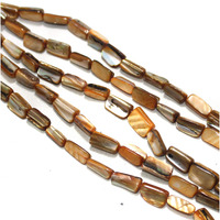 Beadsnfashion Shell Beads  Brown Rainbow, Pack Of 2 Strings  Natural Beads For Jewellery Making, Beading & Diy Craft Projects