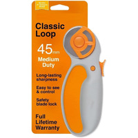 Abhaymart 45Mm Rotary Cutter For Fabric Self Healing Cutting Mat And Sewing Ruler Classic Loop Rotary Cutter Sewing Cutting Handle Rotary Sewing Fabric Leather Quilting Rotary Fabric Tool Cutter