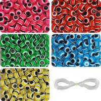 Indikonb Evil Eye Multicolour Small Round Beads 5Mm For Jewellery Making - Protective Nazar Battu Batu Charms For Rakhi, Diy Crafts, And Accessories