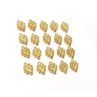 Get-Set-Go! Golden Color Plastic Beads (300 Pcs) For Jewellery Making, Arts And Crafts Work, Necklace, Bracelet Earring Diy Kit (Flower)