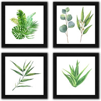 Interio Crafts Botanical Decor Wall Art For Living Room (Frame : 9 X 9 Inch, Poster : 8 X 8 Inch)