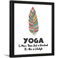 Chaka Chaundh - Yoga Quotes Frames - Meditation Quotes Wall Frame - Yoga Wall Frames - Yoga Wall Decor - Yoga Wall Art - Yoga Posters For Wall - (14 X 11 Inches) (Yoga Is More Than - White)