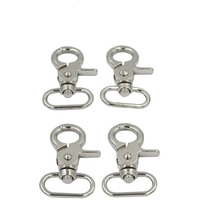 Shopee 4Pcs Lobster Claw Clasps Swivel Lanyards Trigger Swivel Snap Hooks Strap For Diy Bags Art Crafts Jewelry Findings Keychain Key Rings Connector(1.5" Silver)