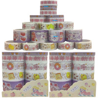 Funblast Washi Tape Set, Cute Washi Tape Kit, Designer Decorative Masking Tapes For Diy Crafts Arts Scrapbooking Bullet Journal Planners, Stationary Items For Kids - Best Return Gift Set_20 Pcs