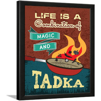 Chaka Chaundh - Restaurant Posters For Wall - Kitchen & Food Quotes Wall Frames - Tadka & Dining Quotes - (14 X 11 Inches) Canteen, Cafeteria, Hostel, Hotel, Mess, Bakery And Cookery.