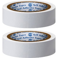 Vcr Double Side Tissue Tape - 10 Meters In Length - 24Mm / 01" Width - 02 Rolls Per Pack - Easy Tear For Double Sided Adhesive Use, Best For Arts, Crafts, Photography, Scrapbooking.